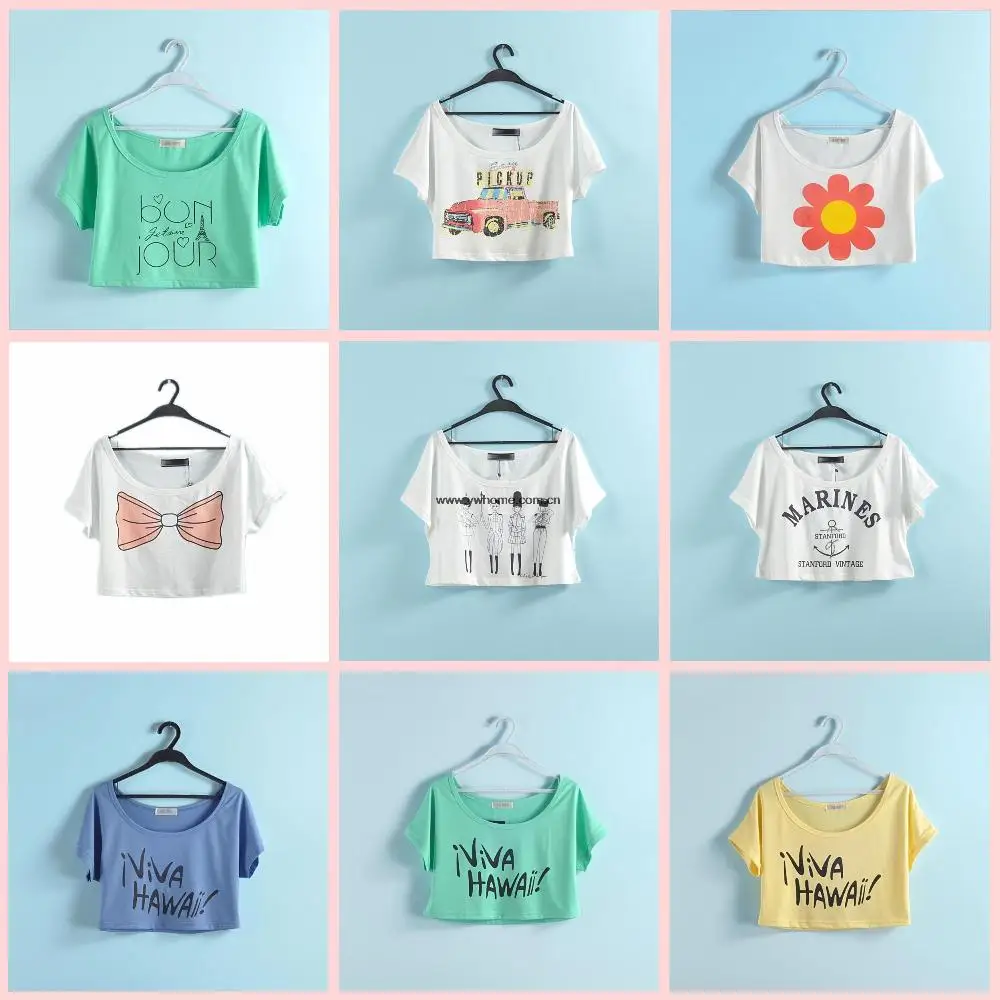 Фото Women's New Europen loose bikini short paragraph bat sleeve pullover crop tops summer beach female short-sleeved T-shirt Женская Women's New Europen loose bikini short paragraph bat sleeve pullover crop tops summer beach female short-sleeved T-shirt Женская