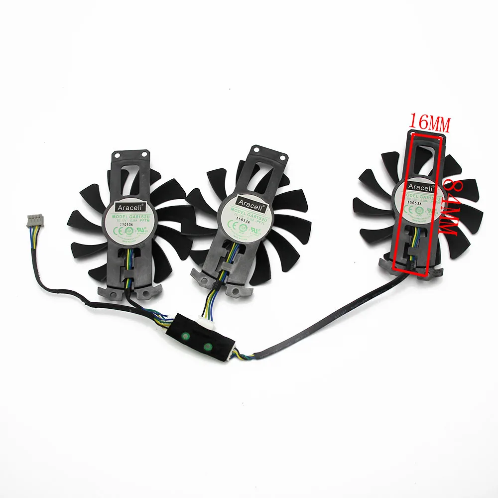 75 мм GA81S2U 4PIN GTX980 GTX 970 VGA охлаждающий вентилятор GPU Замена для ZOTAC Geforce GTX970 980-4GD5 AMP HA
