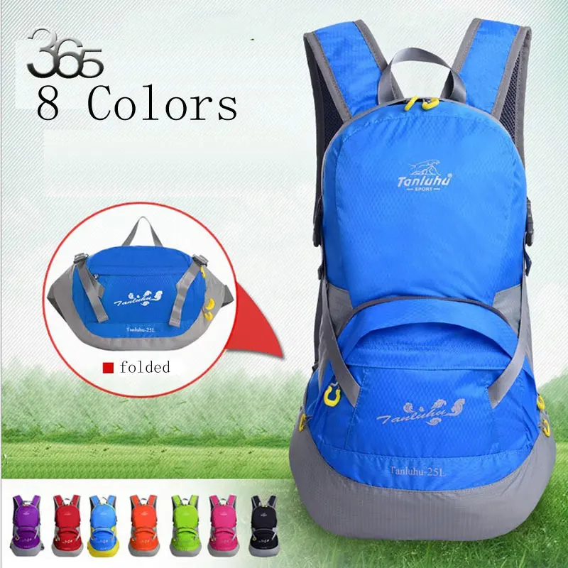 Free Ship Waterproof Nylon Folding Folded Backpack Waist Bag Ultralight Nice Travel Mountaineering | Багаж и сумки