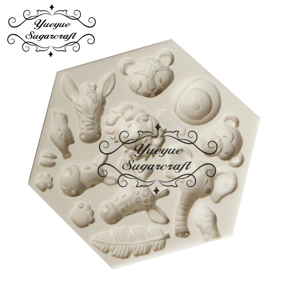 Yueyue Sugarcraft силиконовая формочка в виде животного помадная форма инструменты для
