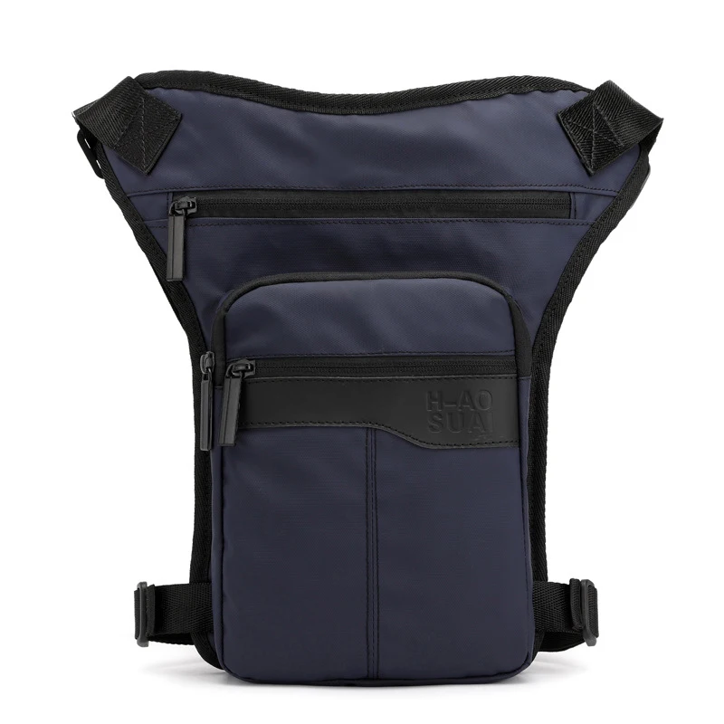 Blue Leg Bag Мотоциклетная прямая Мужская набедренная сумка, поясная сумка для верховой езды, дорожная сумка через плечо, нейлоновая поясная сумка, мужская сумка с карманами - Цвет: Blue Leg Bag