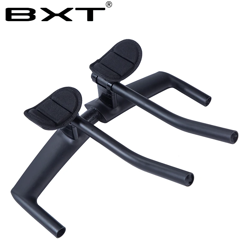 BXT, углеродный ТТ велосипедный руль, черный глянцевый матовый руль для шоссейного велосипеда и 31,8 мм TT, руль 420 мм carbib