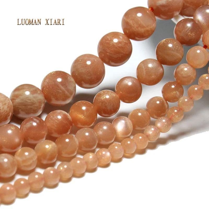 LUOMAN XIARI натуральные AAA + круглые бусины из драгоценных камней материал для