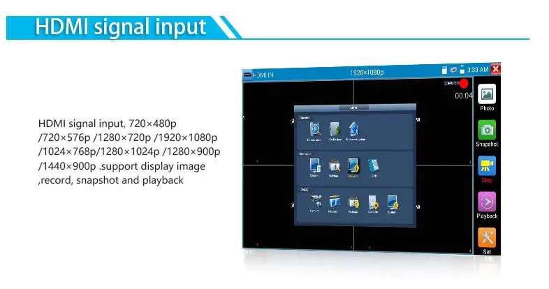 IPC9800 плюс 4 к H.265/H.264 CCTV камера тестер 8MP TVI CVI 5MP AHD SDI CVBS ip-камера Тестер монитор с TDR, мультиметр
