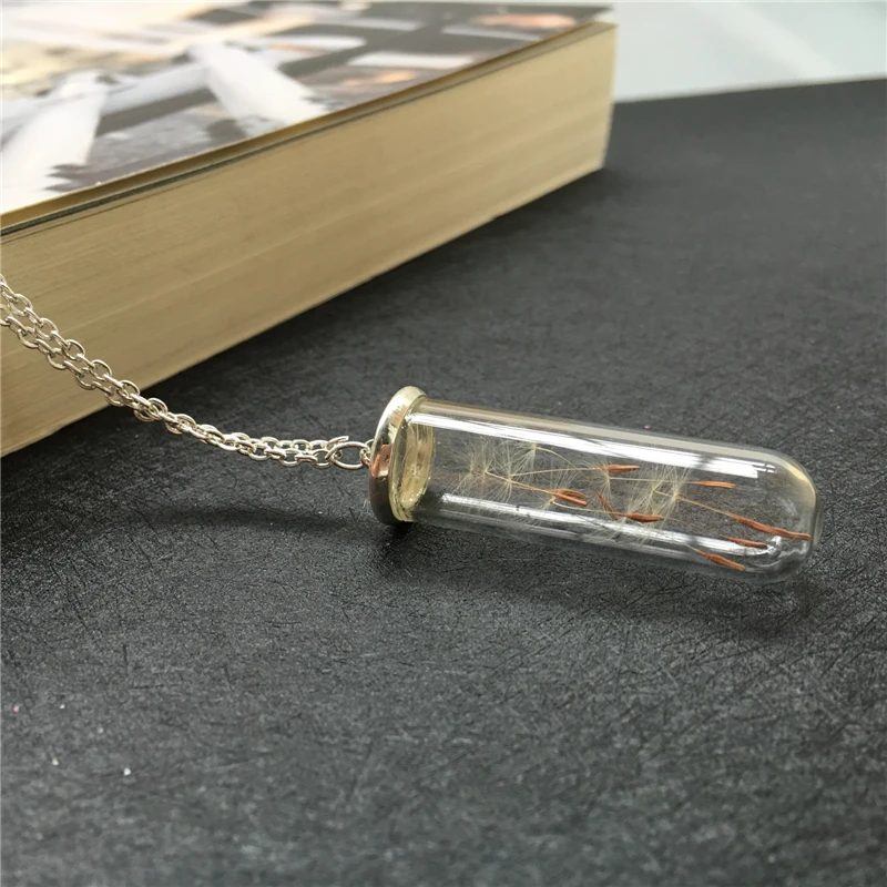 Ожерелье со стеклянной трубкой 3 шт. 40x12 мм|necklace necklace|dandelion seedsdandelion necklace |