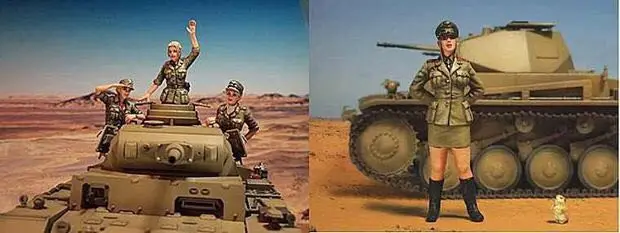1/35 Смола Наборы немецкий Женский Танк солдат африканская армия 4 шт./компл.(без майки