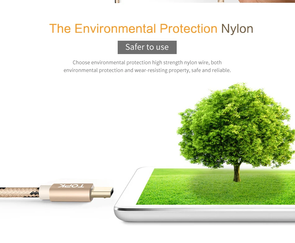 TOPK [3-Pack] Micro USB кабель 2A Быстрая зарядка мобильный телефон кабель синхронизации данных для Xiaomi Redmi 4X samsung Galaxy S7 Кабель зарядного устройства