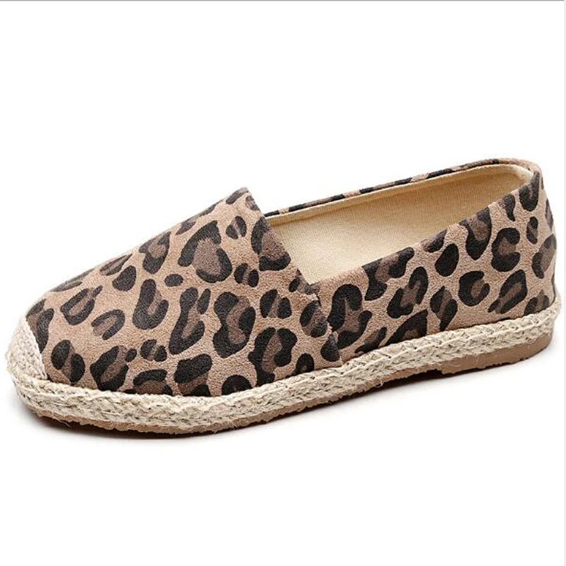 Летние леопардовые туфли ленивые Повседневная модная неглубокая обувь для