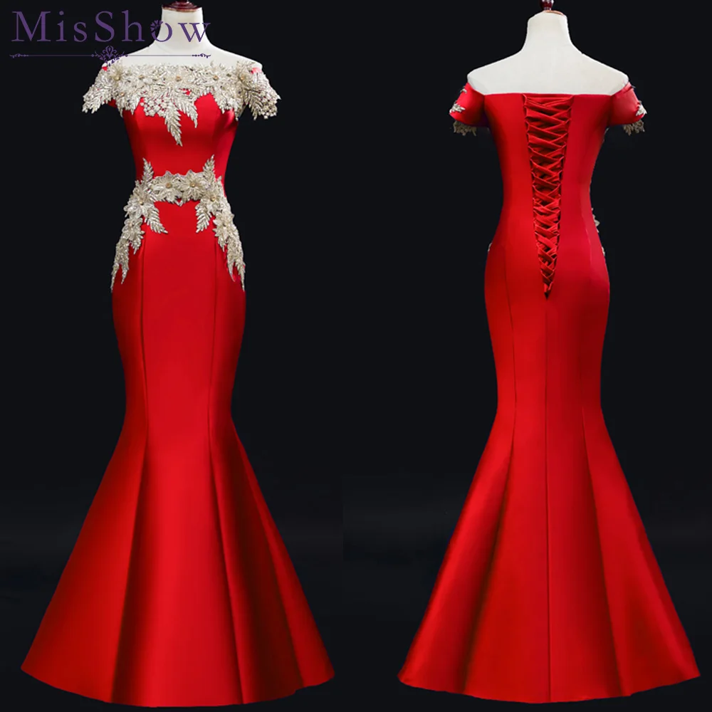 

Красное атласное платье для выпускного вечера, вечерние платья Русалочки с вырезом лодочкой, Платья для особых случаев для женщин, vestido de gala