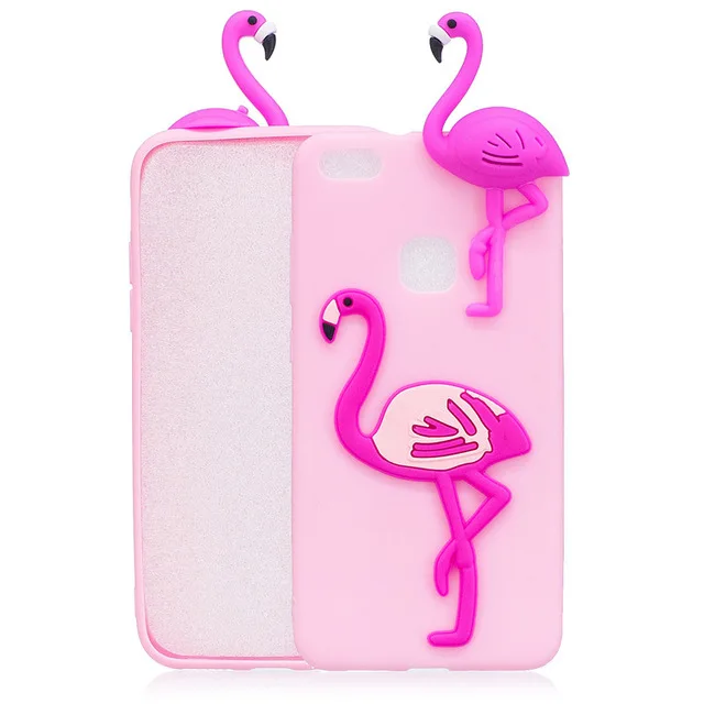 Flamingo 3D мультяшный чехол для huawei P10 Lite 5,2 дюймов Мягкая силиконовая задняя крышка для huawei P10 lite P10lite защитный чехол для телефона - Цвет: Flamingo