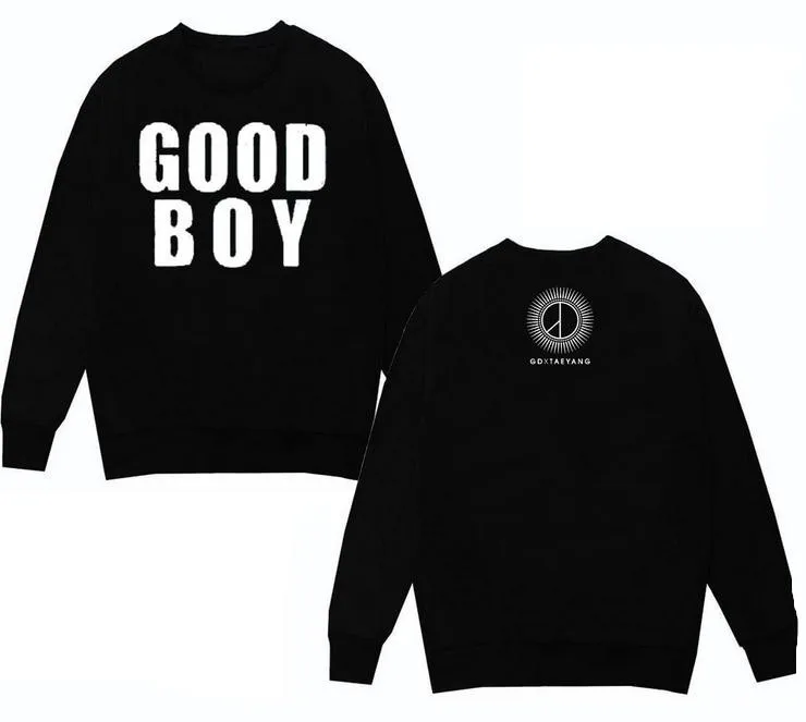 Толстовка с Длинными Рукавами bigbang kpop Zhi-Long GD sun махровые свитшоты хороший мальчик