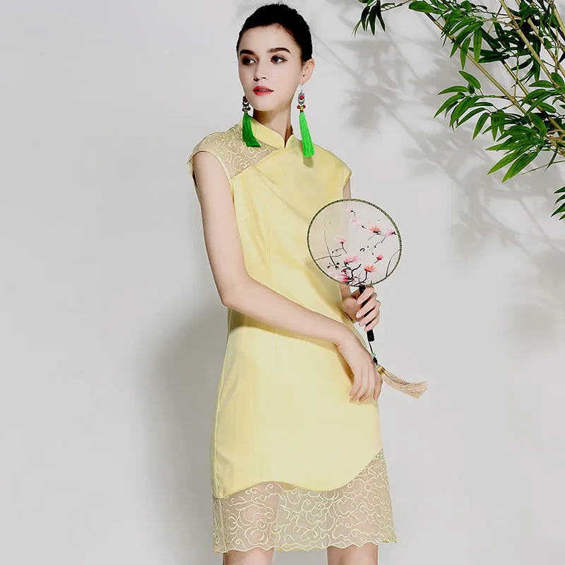 2018 г. новые летние элегантные вечерние Кружева Тонкий qipao платье|qipao dress|qipao wedding