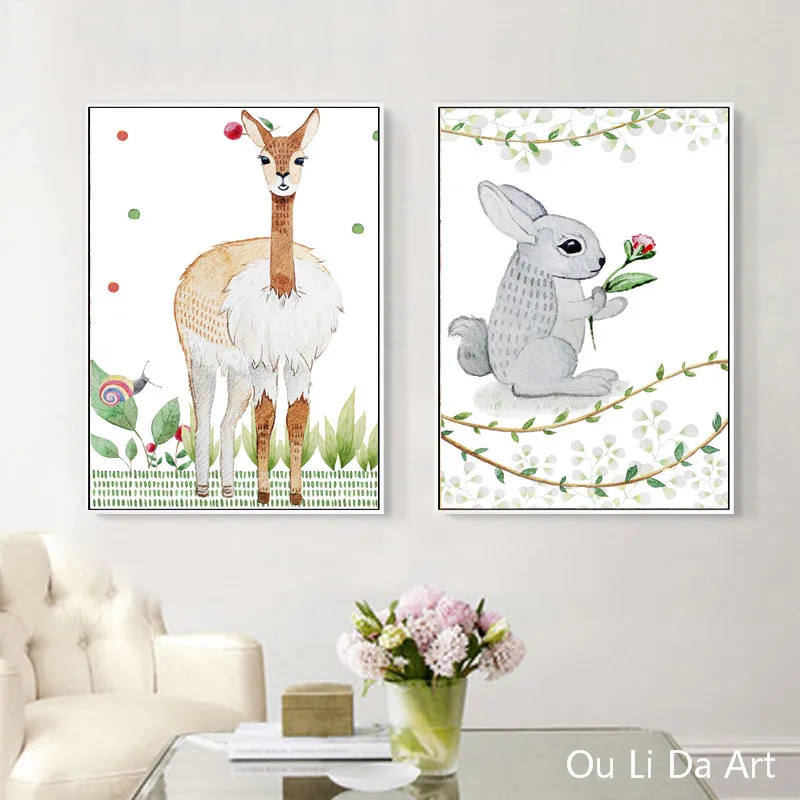 Картина маслом на холсте без рамки с изображением кролика|canvas prints|print on canvasdecorative