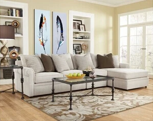 Высокое Качество ручная роспись абстрактные перья краски на холсте Декоративная