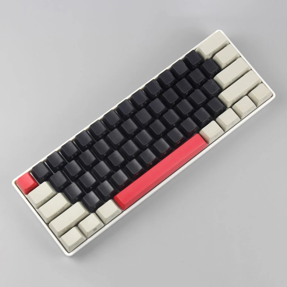 Llight rey & Black 60 OEM боковой Печатный толстый pbt 61 клавиши для GH60 Poker DZ60 выключатель MX ANSI