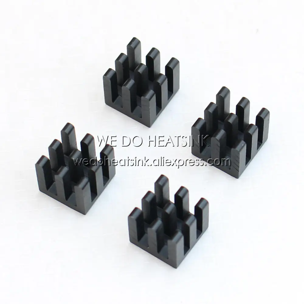 Мы делаем радиатор 10 шт. 10x10x10 мм алюминиевый радиатор память на интегральной схеме чип радиатор охлаждения кулер - Цвет лезвия: Black
