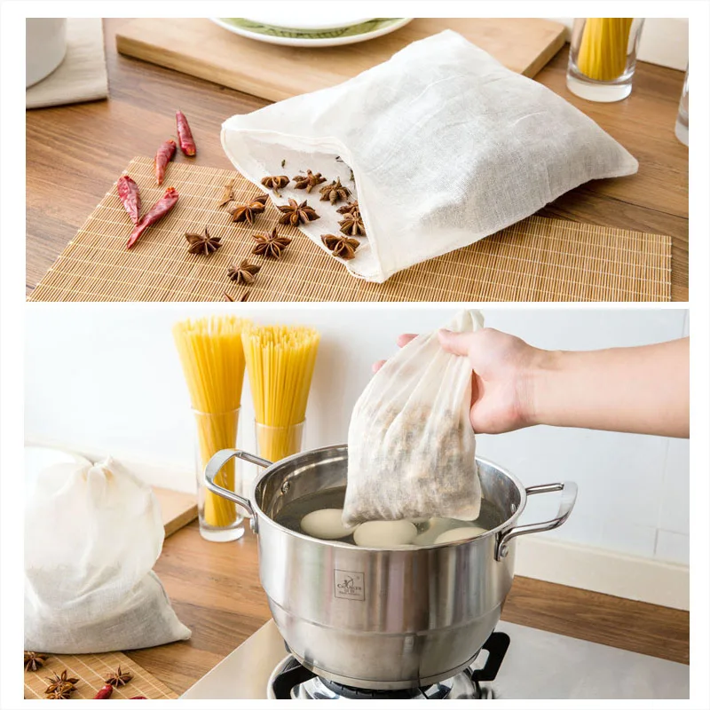 2 шт./лот Drawstring медицины остаток сумка Многофункциональный Саше мешок хлопка суп