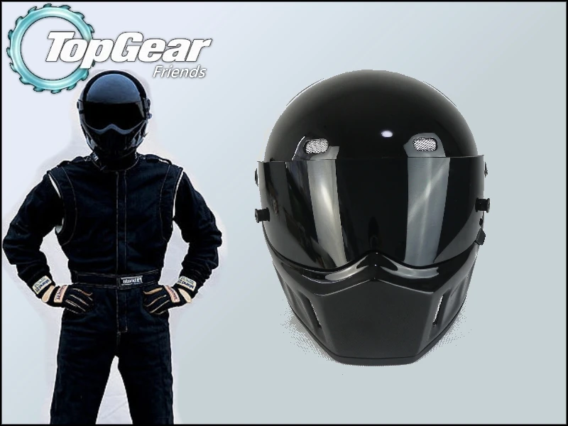 Высокое качество (Bluetooth) Первое поколение Top Gear Стиг 1 шлем черный цвет с козырьком