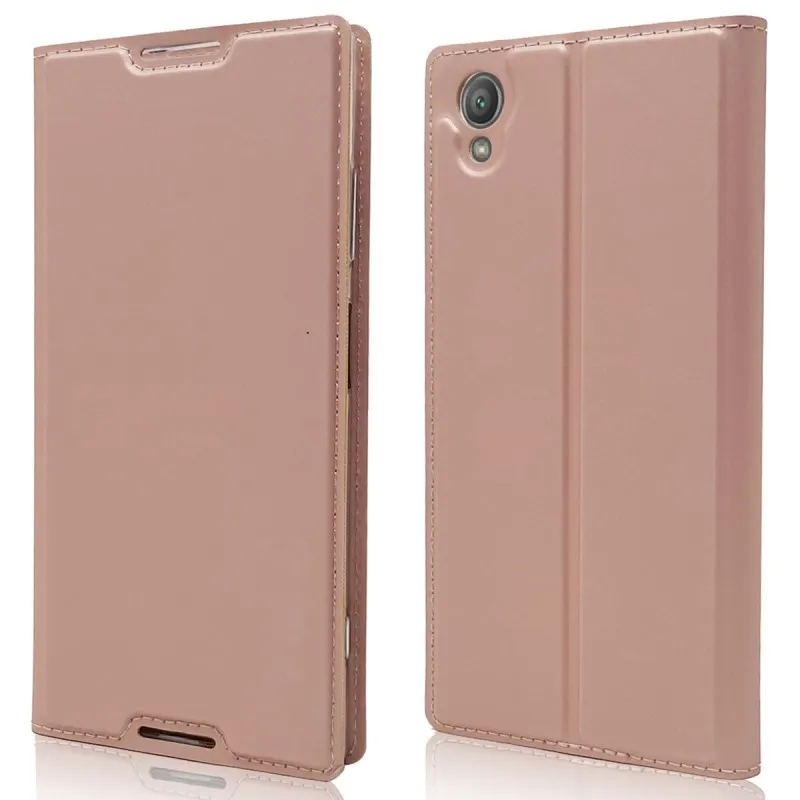 Розовый Кожаный бумажник для sony Xperia XA1 Plus чехол Роскошный чехол для телефона чехол для sony XA1/XA1 ультра задняя крышка Etui аксессуар - Цвет: Розовый