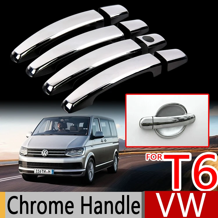 Хромированные покрытия для дверных ручек VW T6 комплект обшивки 4 шт. Volkswagen Transporter