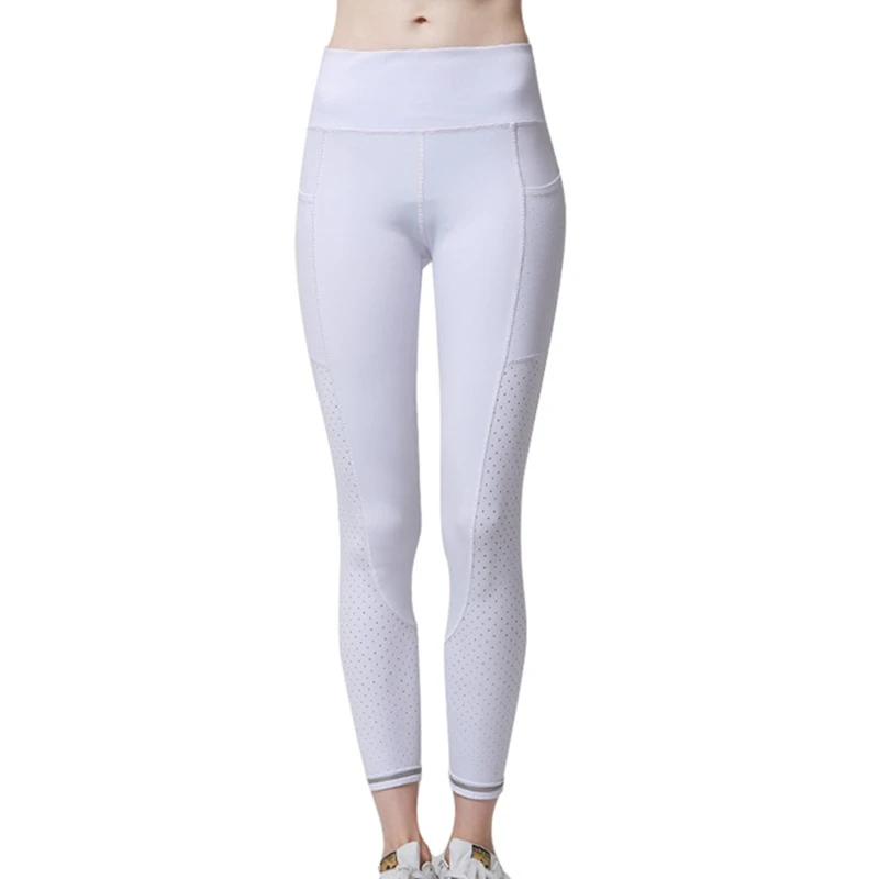 Women Yoga Pant Breathable Fitness High Elastic Waisted Butt Lifting Mesh Quick Dry Sports Running Gym Skinny Pants | Спорт и
