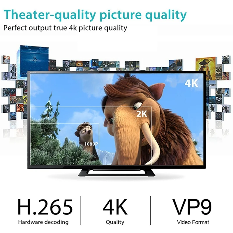 Smart Android tv box RK3229 четырехъядерный 1G/8G 4 K 60fps медиаплеер 2 4G/5G WiFi LAN телеприставка kd ip Box