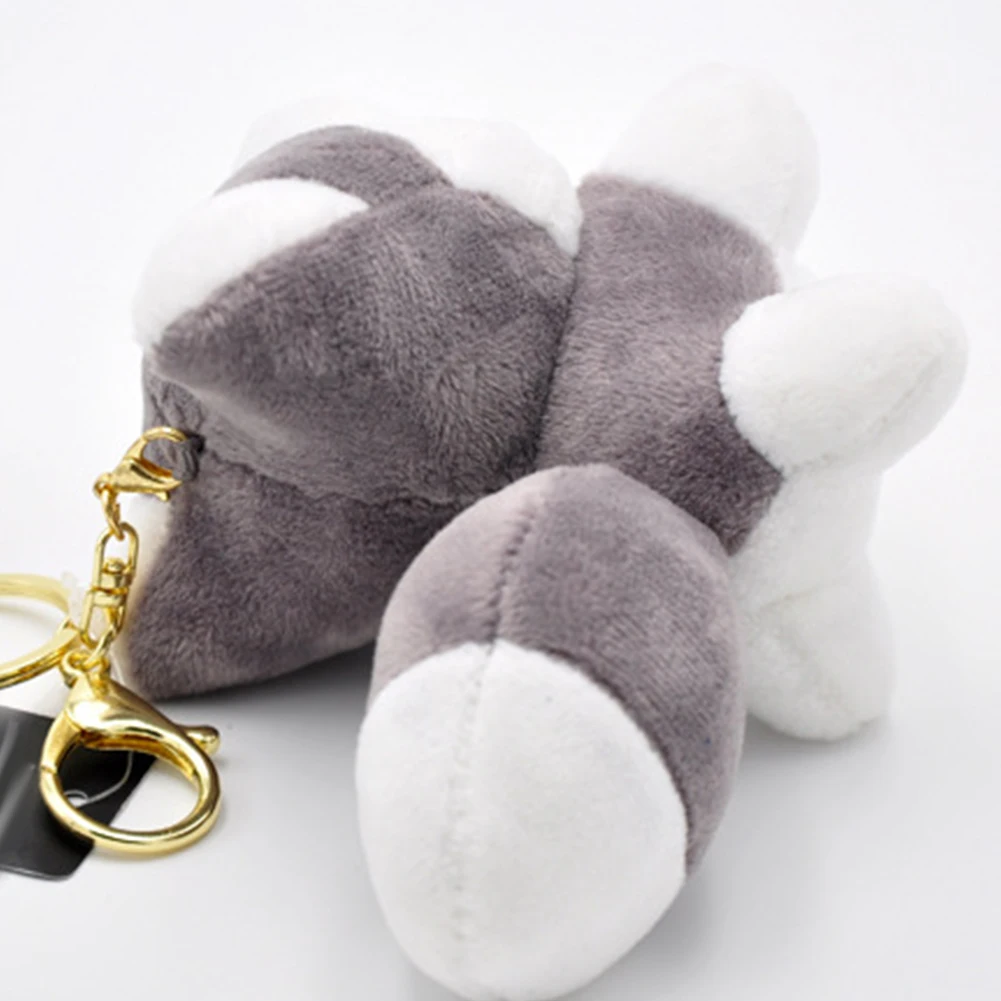 2019 симпатичная маленькая плюшевая кукла хаски собака брелок для ключей