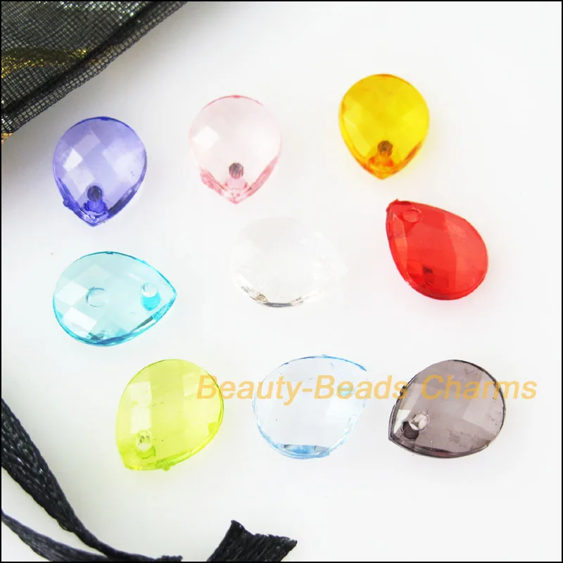 НОВЫЙ 200 шт. смешанный Пластиковый Акриловый каплевидный Подвески 8x10mm | Украшения