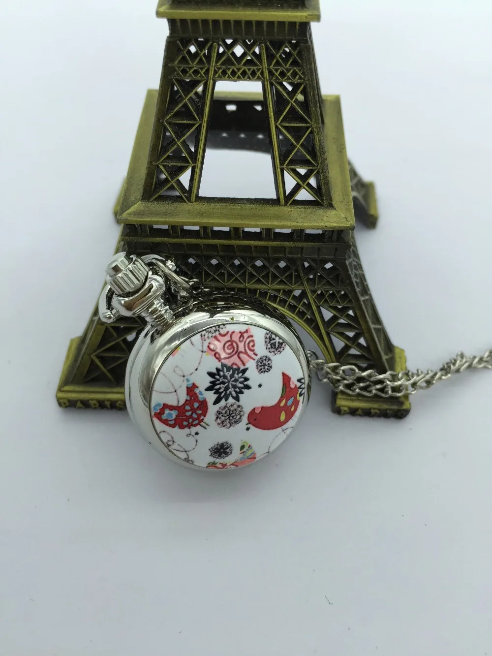 Кварцевые часы с подвеской в виде курицы цветов эмалированных подарок|pocket