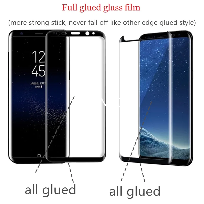 3 шт. S9plus стекло es пленка полный клей полное покрытие закаленное протектор экрана