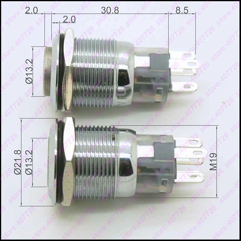 1 шт. 19 мм кнопка запуска питания светодиодный 12 В/24 В|button switch with illuminated|button ledbutton