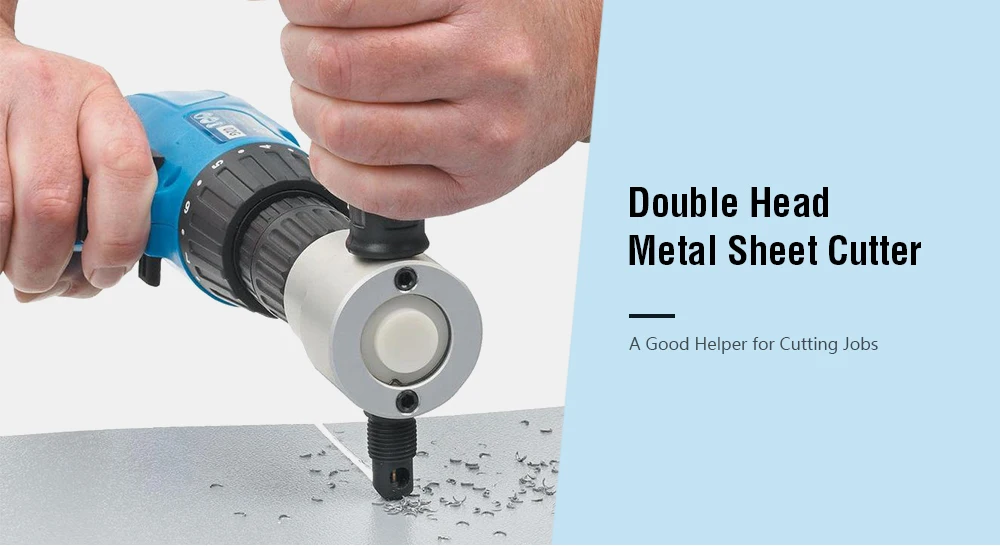PEGASI Professional Double Head Metal Plate Cutter Drill Accessory 360 Degree Rotating Cutting Sheet Tool Parts With Iron Box
