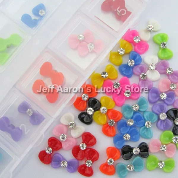 60 шт. 12 ярких цветов галстук бабочка сердце горный хрусталь для 3D акрилового