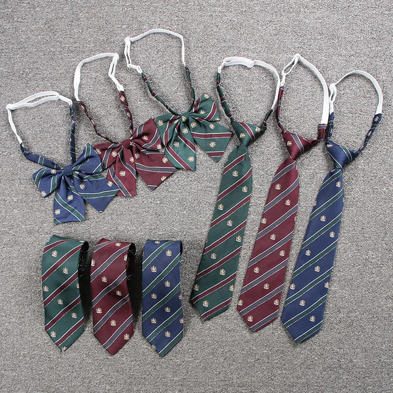 

Boys And Girls Jk Students Bow Tie Striped Solid Uniform Collar Butterfly Cravat Japanese High School Girls Students Neckties