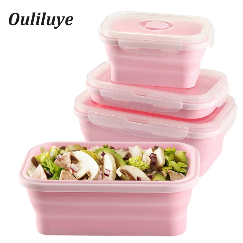 Складная Силиконовая миска для холодильника контейнеры хранения фруктов