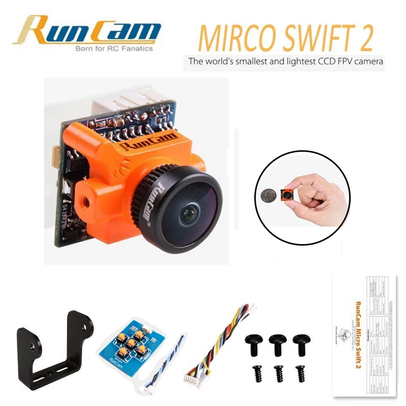 Камера Runcam Micro Swift 2 fpv 600TVL 1/2 3 мм объектив 1/3 &quotSONY Super HAD II CCD OSD DC 5 36 в PAL для