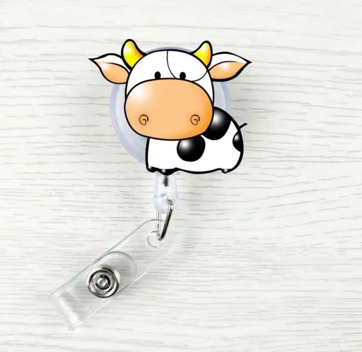 1 шт. Kawaii животное Близнецы мультфильм выдвижной значок катушка Студенческая медсестры Exihibiton ID Имя карты держатель значка канцелярские принадлежности