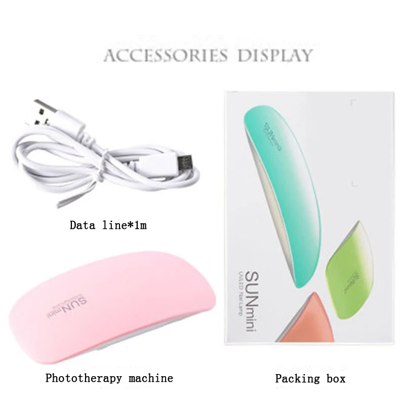 Новинка портативная Светодиодная лампа для сушки ногтей Mini 6 Вт USB зарядка 30 с 60