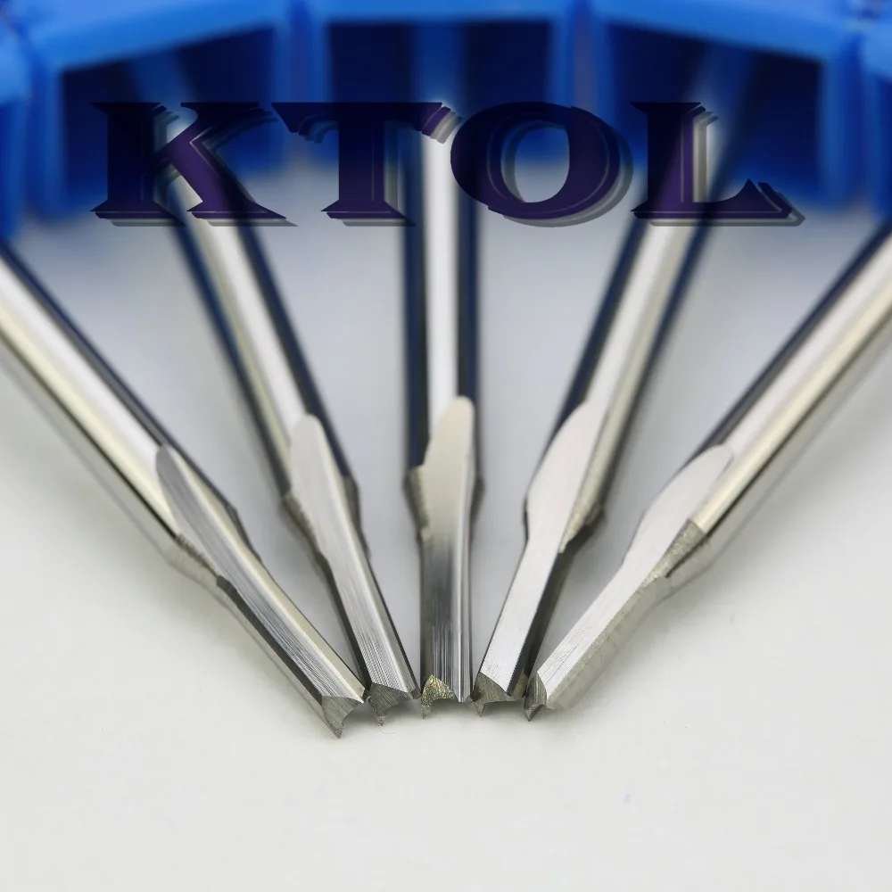 Акция 10 шт. 3.175x2x6MM две прямые стружечные канавки набор деревянных фрез прямой