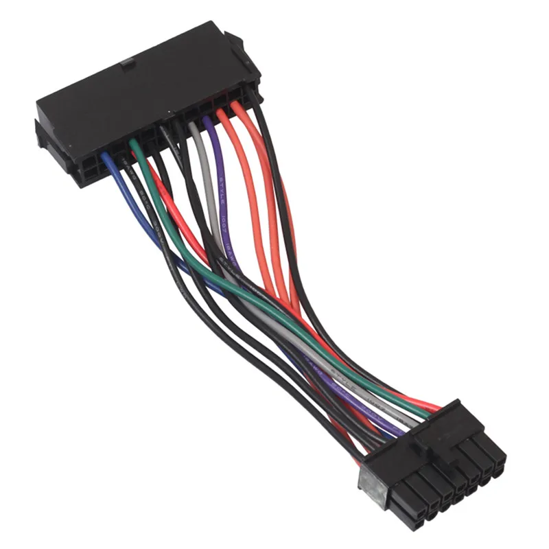 Новый кабель питания 15 см 18AWG провод ATX 24 контактный к 14 адаптер для Lenovo IBM Dell Q77 B75 A75