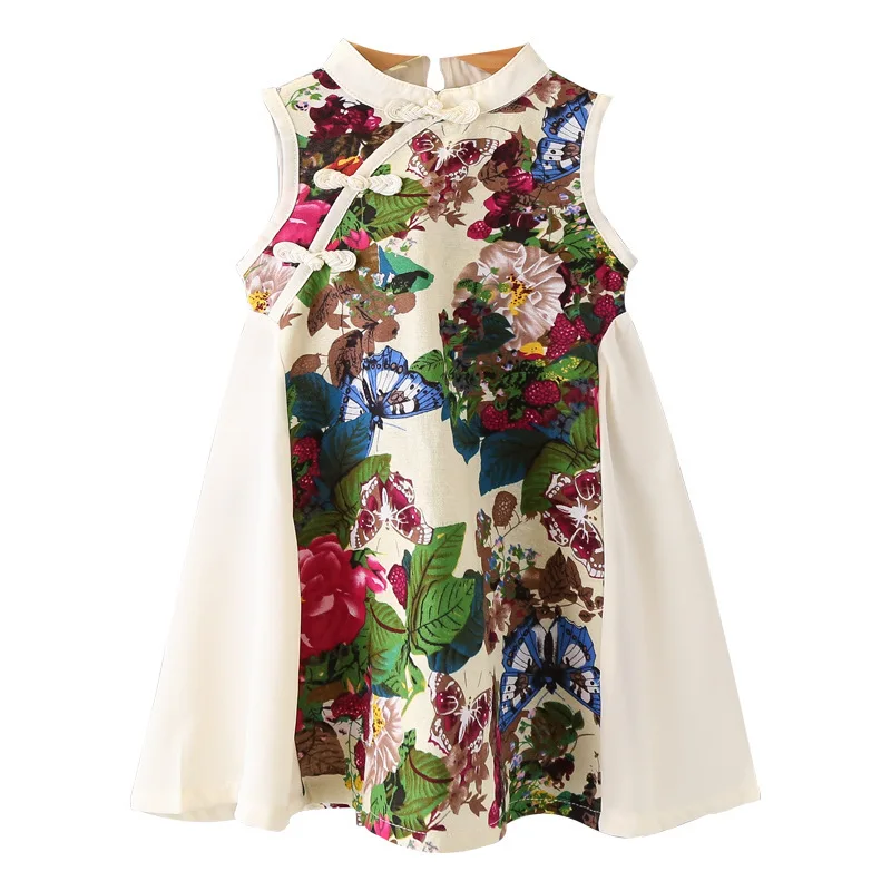 Платье Чонсам для девочек 2019 летнее платье в стиле ретро маленьких от 2 до 6 лет |