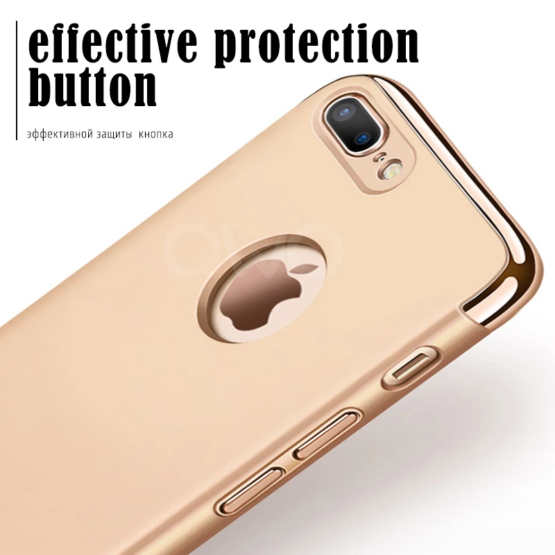 Роскошные Защитные чехлы с покрытием для Apple iPhone X 8 7 Plus твердая задняя крышка 6 5 5S