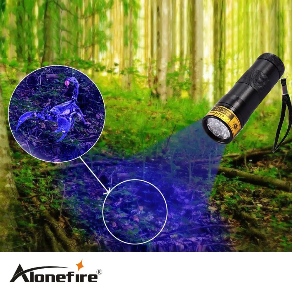 ALONEFIRE 12 Led 395 нм ультрафиолетовый светильник онарь для кошек собак мочи денег