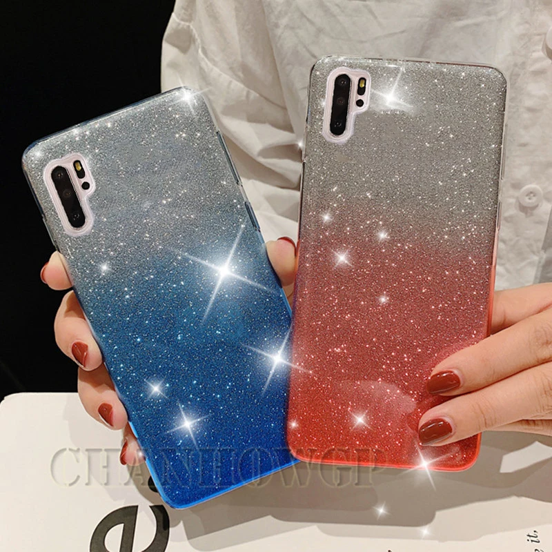 Блестящий Мягкий чехол из ТПУ для HUAWEI P30 Lite P Smart Plus Y5 Y6 Y7 Y9 Prime 2019 2018 Honor 10 10i 8A 8C 8S 8X 7A 7C