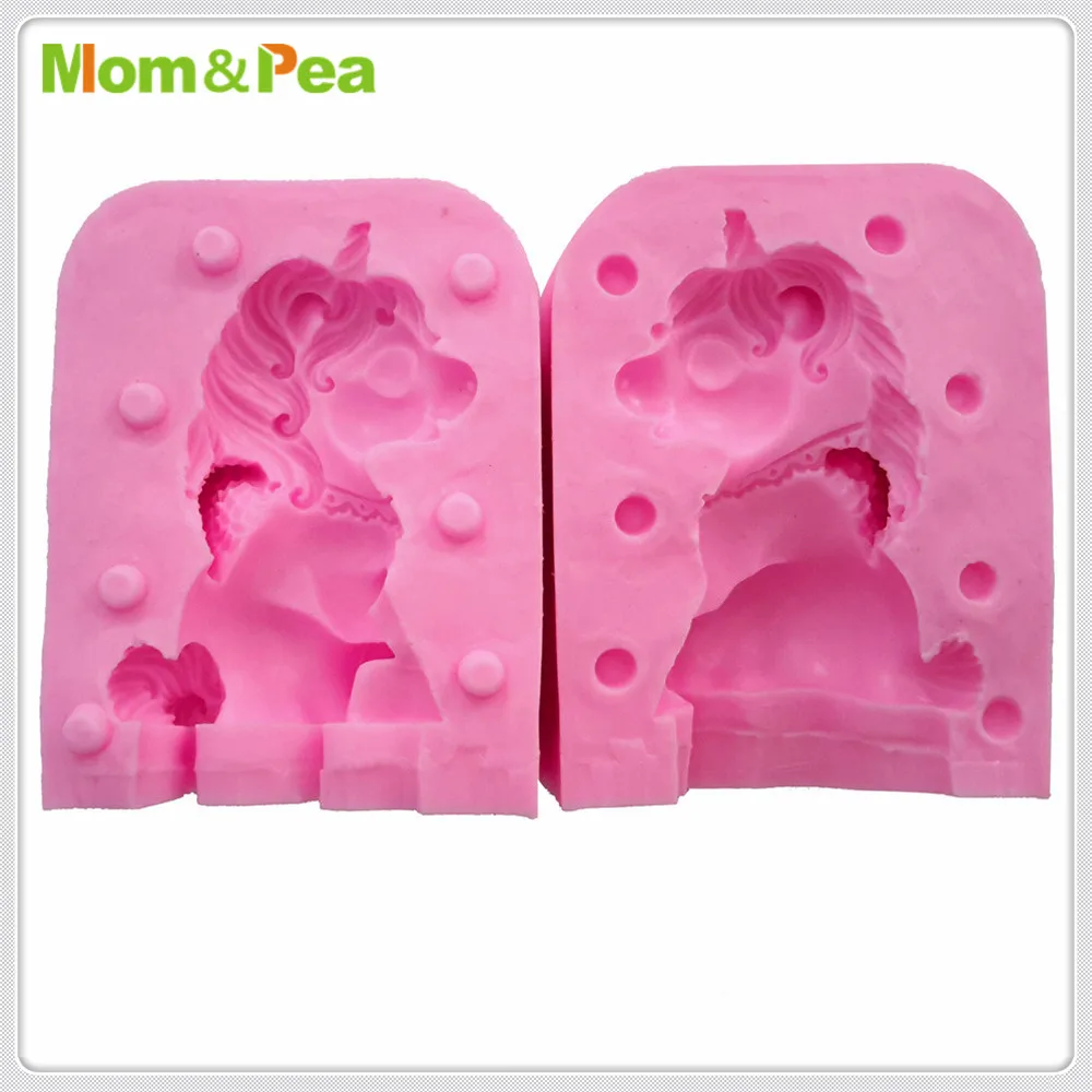 Mom&ampPea MPA1897 Unicorn Shaped Silicone Mold Cake Decoration Fondant 3D Food Grade | Дом и сад