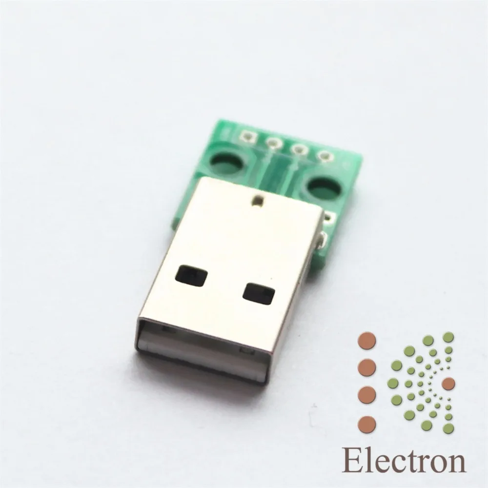 10 шт./компл. USB разъем преобразует в печатную плату припоя 4-контактный DIP 2 54 мм Шаг