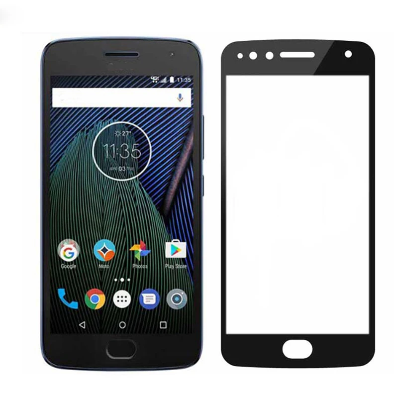 Закаленное стекло 2.5D с полным покрытием для Motorola Moto G5S E4 C Защитная пленка G4 E5 Plus Z2