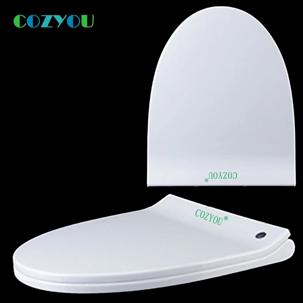 Мягкое сиденье для унитаза COZYOU мягкое закрывающее в форме PP с одной кнопкой
