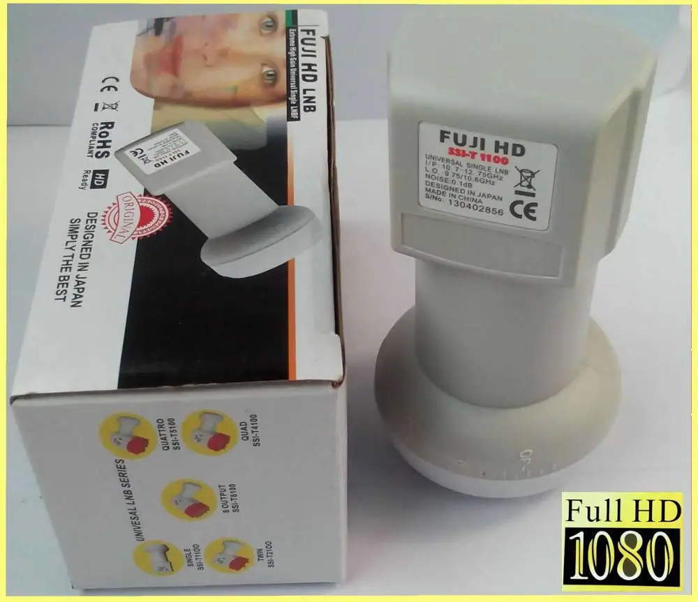 FUJI1100 FUJI HD SSI-100 2100 4100 цифровой HD универсальный KU Band Одноместный Твин Quad LNB с высоким коэффициентом усиления низкий уровень шума спутниковая антенна LNB - Цвет: FUJI1100