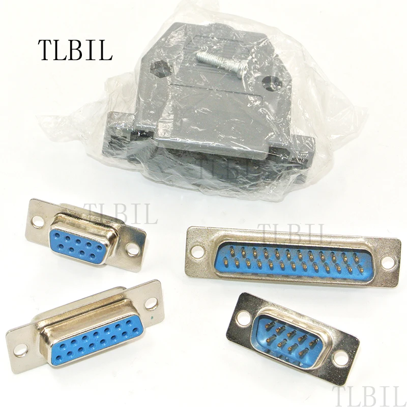 10 шт. RS232 DB9 DB15 DB25 отверстие/Pin серийный VGA 9 15 25 Pin Женский Мужской 2 ряда припоя Тип